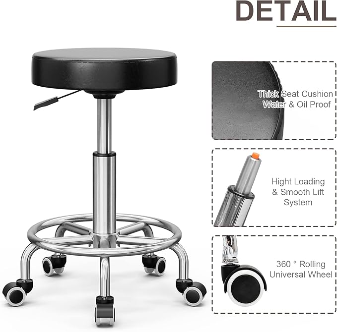 Icoget Professional Full Electric Spa Massage Treatment Table, Medical Bed with Independent Leg Adjustment, Facial Bed with Face Cradle for Beauty, Black