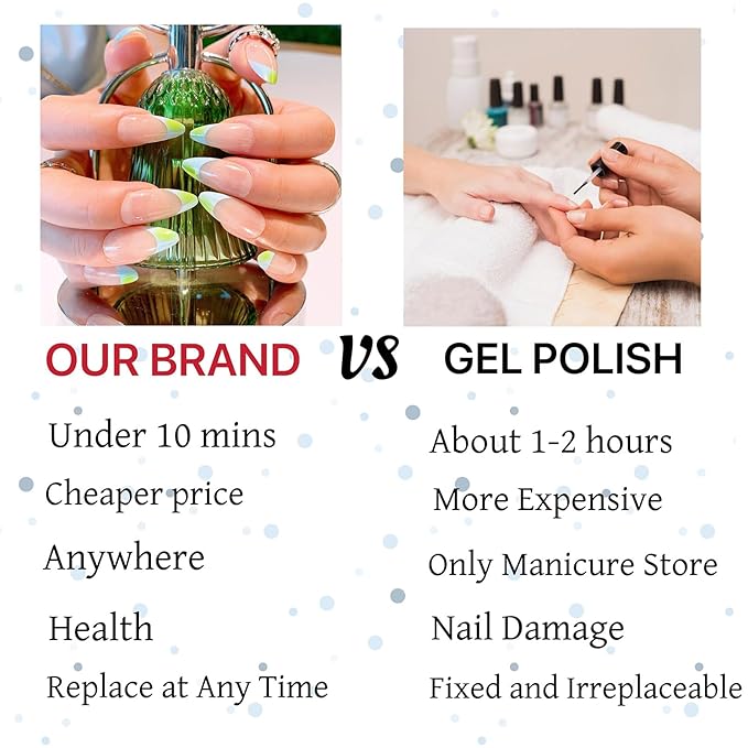 24 Pcs Press on nails French Short Almond Fake Nails Nude Glossy Glue on Nails Ins Style Acrylic Nails Removable Stick on Nails for Women 12 Size Kit