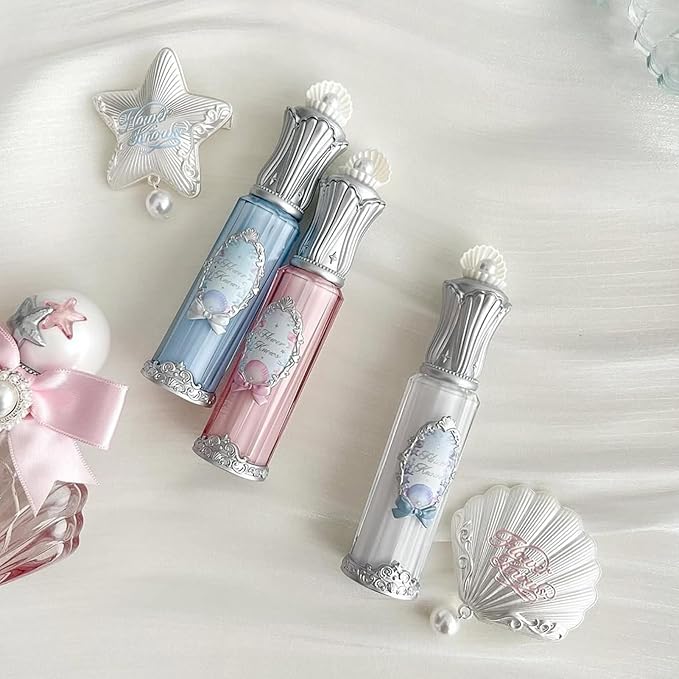 Flower Knows Shell's Jewel Nourishing Lip Glaze,Hydrating Lip Gloss with Hyaluronic,Moisturizing Plumping Oil,Non-Sticky Formula,0.16 fl.oz(P08 Coconut Latte)