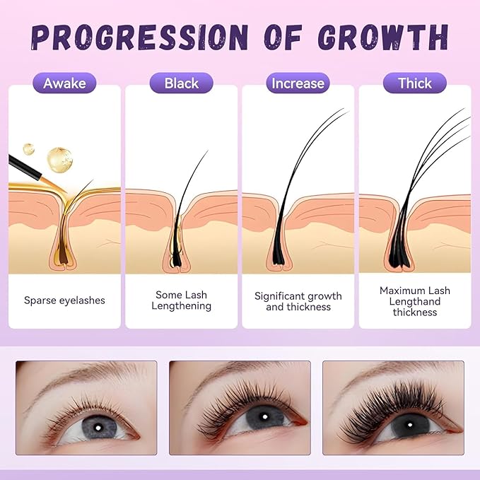 Lash Serum: Eyelash Growth Serum Gentle Natural Vegan Enhancing Treatment Nourishing Conditioning Formula for Longer Thicker Fuller Natural Lashes -5ml
