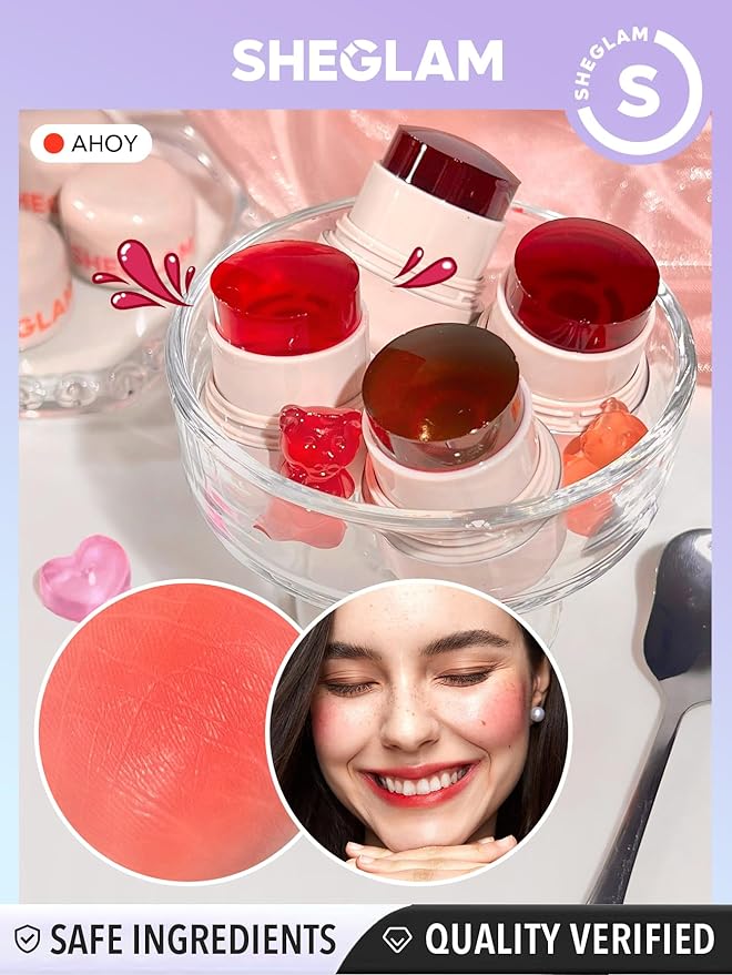 SHEGLAM Jelly-Licious Hydrating Lip & Blush Tint-Ahoy