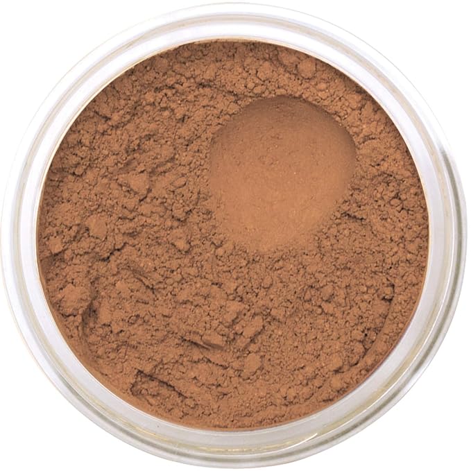 BellaTerra Cosmetics Mineral Powder Foundation – Cinnamon | Rich, Warm Undertone for Deep Skin Tones | Buildable Matte Mineral Formula for Smooth, Flawless Finish 9g