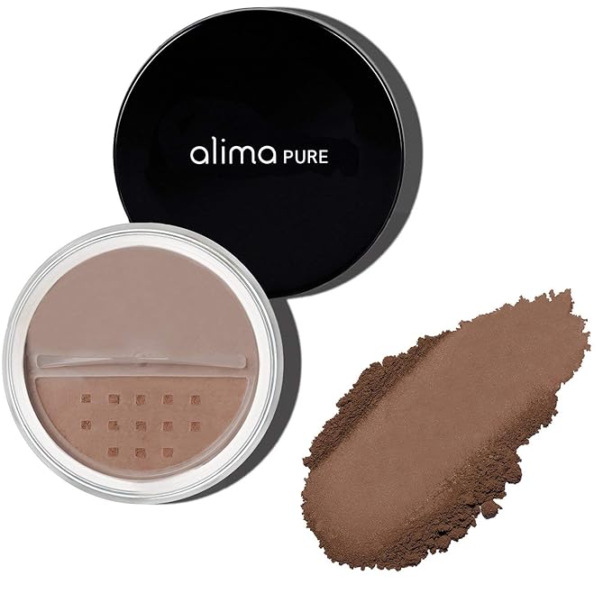 Alima Pure Matte Foundation Loose Mineral Powder Foundation Makeup, Loose Powder Makeup Oil Free Talc Free Powder, Natural Makeup Mineral Foundation Full Coverage Natural Foundation Powder .16 oz/4.5g