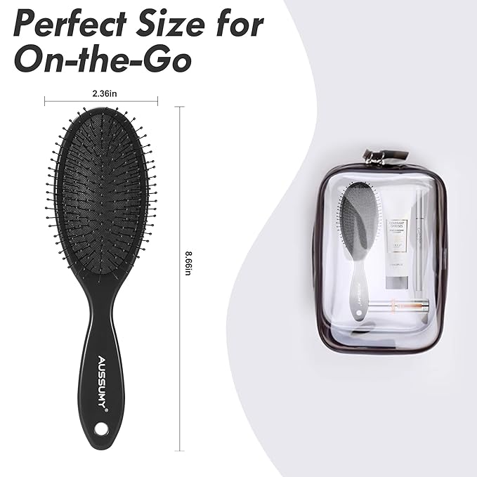 Air Cushion Detangling Hair Brush - 4 Pack Detangler Hairbrush with Ultra Soft Bristles for Effortless Tangle Removal - For Wet Dry Damaged Curly Hair for Women Men Boys Girls Kids - Red
