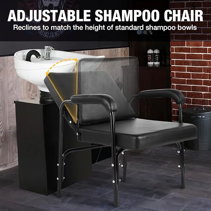 Shampoo Chairs Reclining Shampoo Chairs for Salon Barber Chair Hair Stylist Chair Auto Recline Salon Chair Spa Beauty Equipment for Hair Stylists, Tattoo Artists, Cosmetologists
