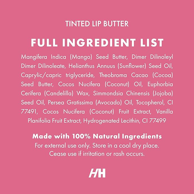 100% Natural Tinted Lip Butter Sleeping (Light