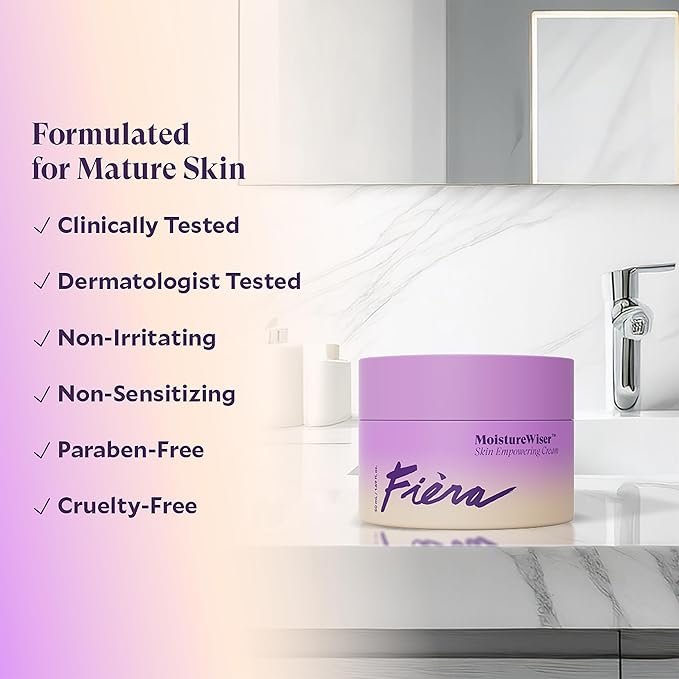 FIÈRA MoistureWiser – Advanced Anti-Aging Moisturizer for Mature Skin, Tightens, Hydrates & Reduces Fine Lines & Wrinkles for a Youthful Look – 1.69 FL. OZ. / 50 ML