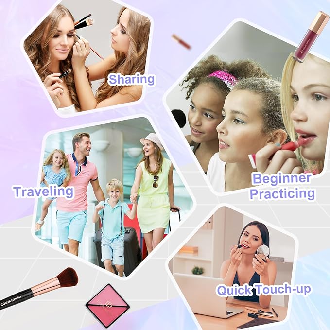 Color Nymph Makeup Kit For Women, Girls Makeup Set For Teens Professional Make Up Kits With Travel Case Full Cosmetics Kit w/ 35 Colors Eyeshadows Lipstick Blush Brushes Lipgloss Mascara