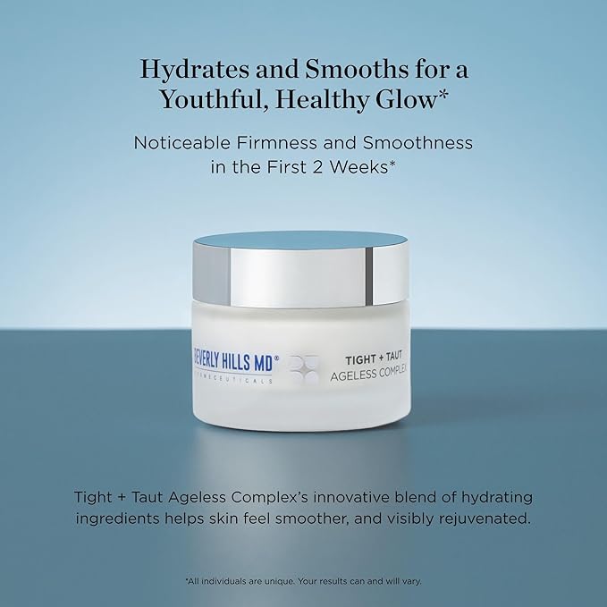 Beverly Hills MD Tight + Taut Ageless Complex – Anti-Aging Face Cream, Hydrating Cream with Peptides and Botanical Extracts – Targets Wrinkles, Fine Lines, and Sagging for a Youthful Glow, 50ml