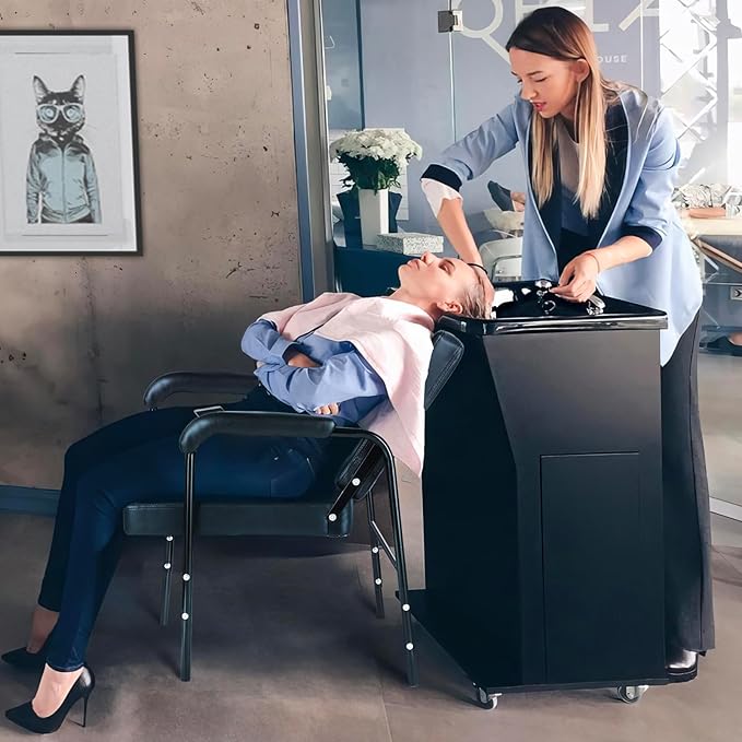 Shampoo Chairs Reclining Shampoo Chairs for Salon Barber Chair Hair Stylist Chair Auto Recline Salon Chair Spa Beauty Equipment for Hair Stylists, Tattoo Artists, Cosmetologists