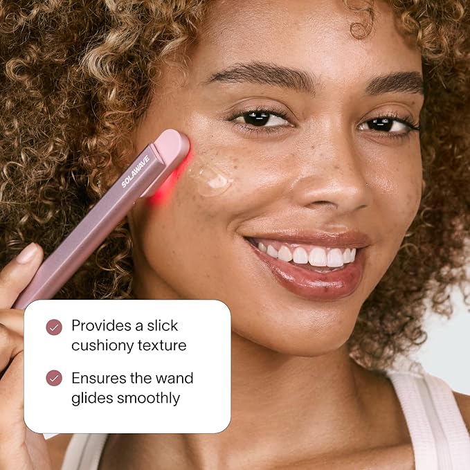 Solawave LightBoost Red Light Therapy Wand Activating Serum | Works with Microcurrent Face Wand and Galvanic Current Devices | Boosts Hydration, Radiance & Diminishes Fine Lines & Wrinkles (1.7 oz)