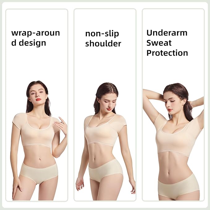 satithry 3PCS wrap style lady's underarim absorbent vest underarm sweatproofpads