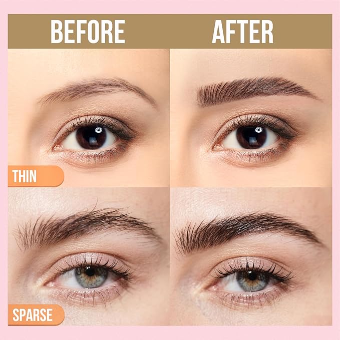 iMethod Curved Eyebrow Pen and Brow Gel - Eyebrow Pencils for Women with Hair Like Strokes, Eyebrow Makeup for All-Day Defined, Waterproof, Smudge-proof, Black Brown and 2 Count Brow Gel Clear