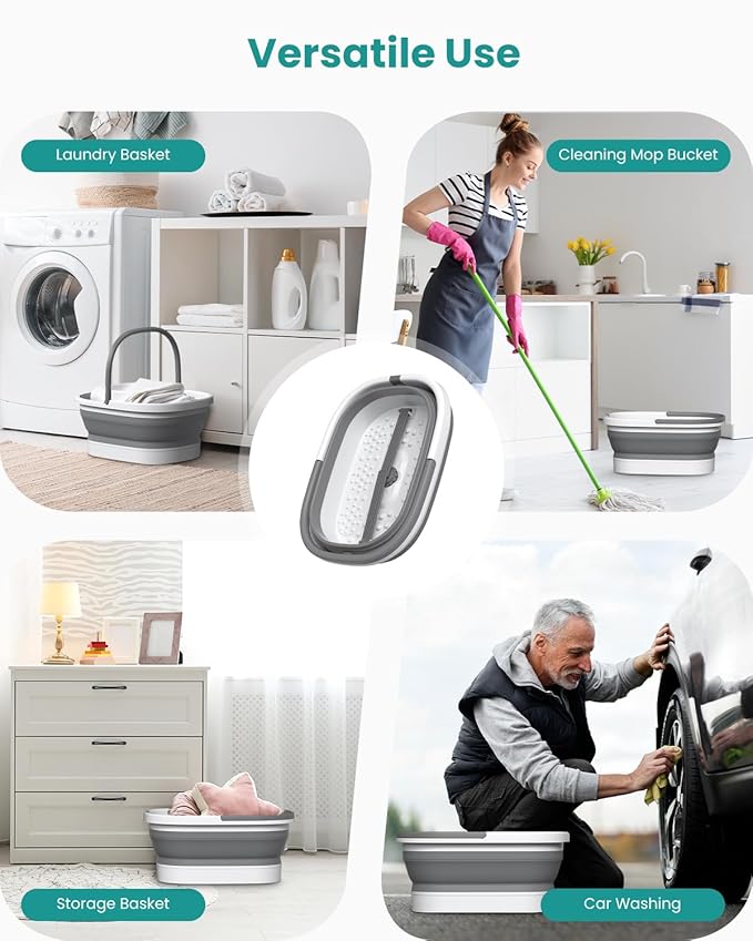 Nekteck Foot Soaking Tub Collapsible Bucket for Foot Bath Soak Tub, Foot Basin Foot Soaker with 138 Acupressure Nodes and Pumice Stone for Feet Massager Pedicure Foot Spa, Gifts for Men Women Dad Mom