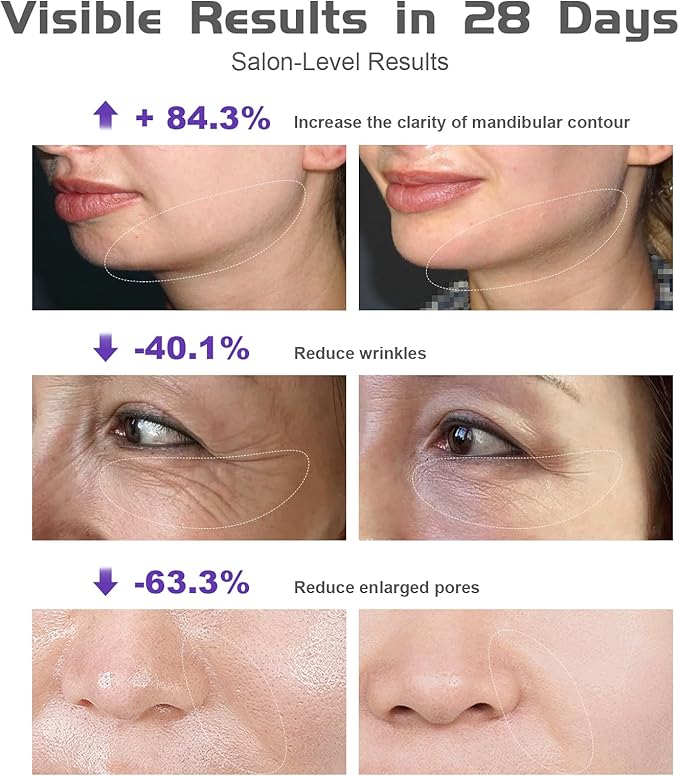 Red Light Therapy for face,Facial Massager,Skin Care Tool,for Anti-Aging, at Home,Lifting and Tightening Sagging Skin (Pearl White)