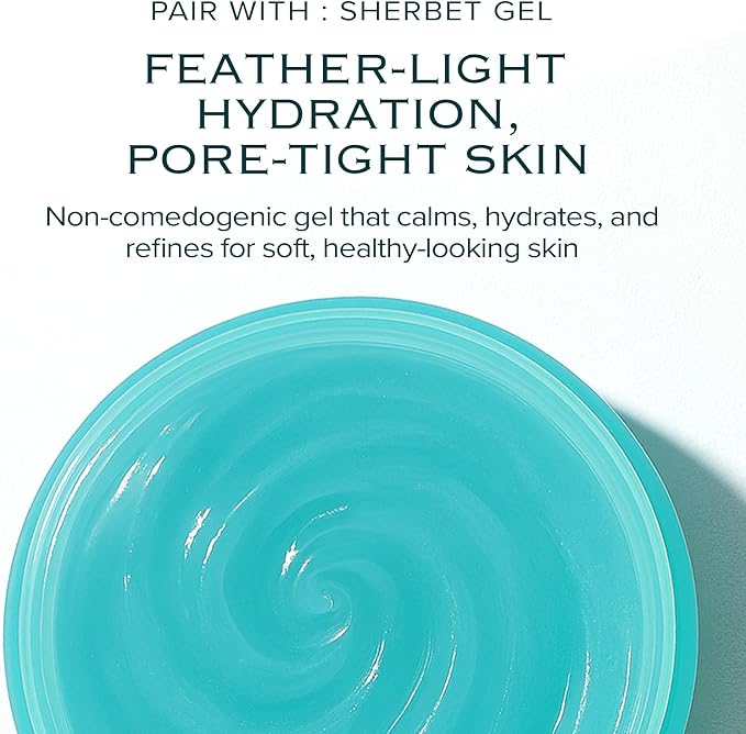 Ice Sorbet Toner Pads | Skin Prep Wipes for Puffiness, Under Eye Bags & Instant Face Lift | Gel Pads for Sunburn Relief & After Sun with 30% Glacial Water & Caffeine | Pack of 2 (120 Count)