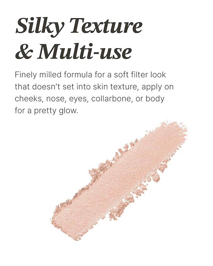 Glint Highlighter Special Set (Dewy Moon(Set), 0.08oz + Fan Brush) - Baked Highlighter for Natural Glow. Korean Makeup by LG Beauty. Rich Pigment, Silky Touch, Shimmer.