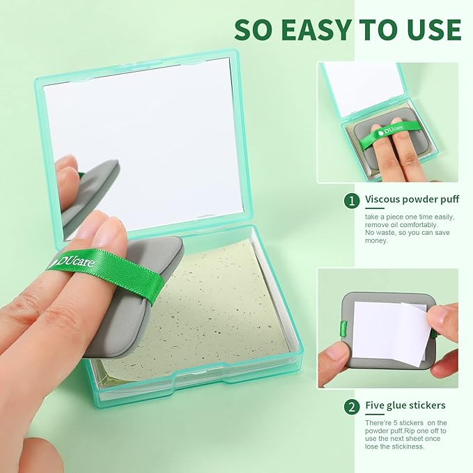 Oil Blotting Sheets for Face, DUcare 100 Counts For Face