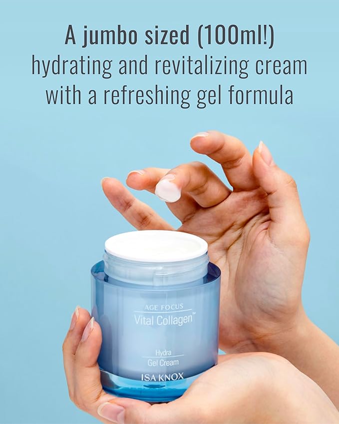 ISA KNOX AGE FOCUS VITAL COLLAGEN Hydra Gel Cream, LXNEW VITA MAX Ampoule, LXNEW VITAMELA Cream (15 ml/3.89 fl oz) - Korean Skin Care by LG Beauty. Vitamins C, B12 & E.