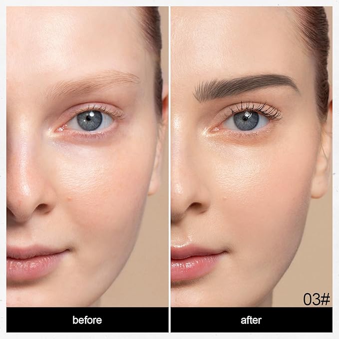 Anglicolor Microblading Eyebrow Pen, Liquid Eyebrow Pen, Square Angled Eyebrow Brush Natural Hair-Like Brow, Long-Lasting, Waterproof Eye brow Pencil for Women and Girls Makeup (03 Caramel Blonde)