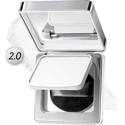 CARSLAN 2.0 Black Magnet Soft Focus Powder, Waterproof Translucent Pressed Setting Powder, 24H Longlasting Talc-Free Face Powder, Oil Control Compact Makeup,03 Translucent For Sensitive Skin, 0.28Oz