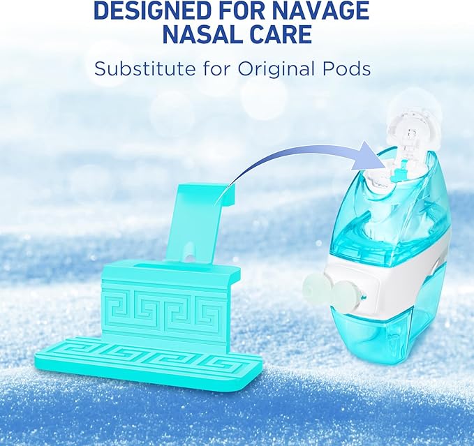100 Saline Packets and 12 Reusable Saline Pods Refills Set, Compatible with Navage Nasal Care - Includes 100 Count Salt Packets Sinus Rinse + 12 Pack Silicone Salt Pads Refill in Black & White & Blue