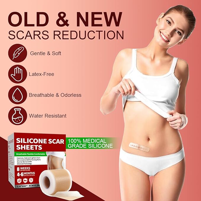 Silicone Scar Sheets (1.6¡±x 60¡± Roll-1.5M),