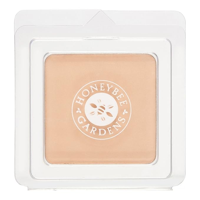 Honeybee Gardens Pressed Mineral Powder Foundation Refill, Luminous, Lightly Warm Neutral Shade, Adjustable Coverage, Natural Finish, With Botanical Extracts And Vitamin E, 7.5g