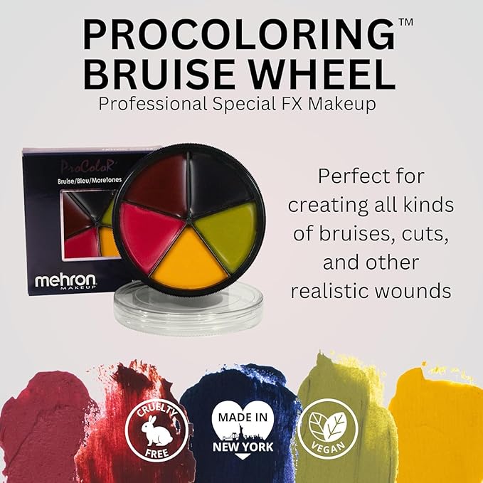 Mehron Makeup ProColoRing Bruise 5 Color Wheel