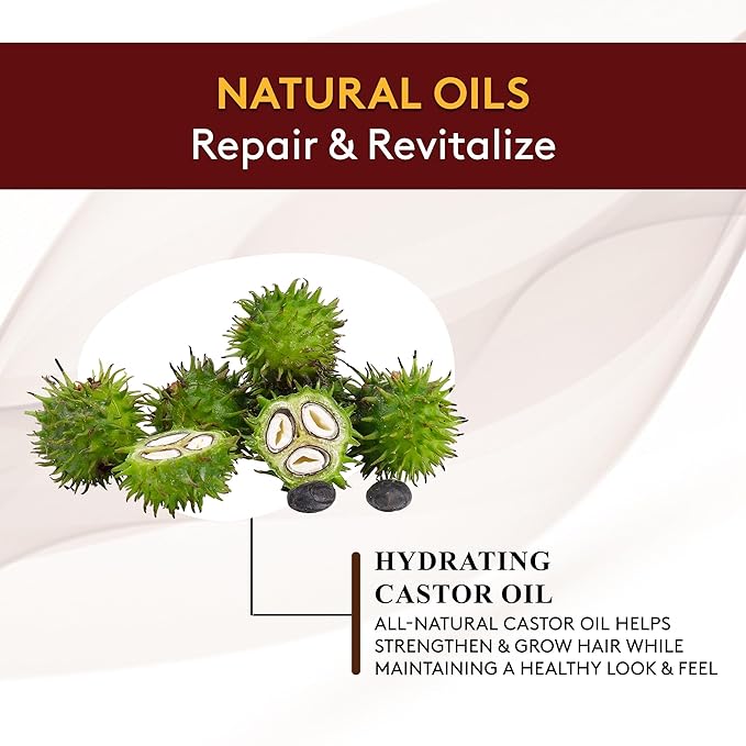 Okay for MEN Castor Oil Hair & Beard Shampoo - Hydrating Shampoo for Healthy Hair & Beard Growth, Moisturizing Care, Strengthen & Restore Damage, Natural, Sulfate-Free - 16 Oz