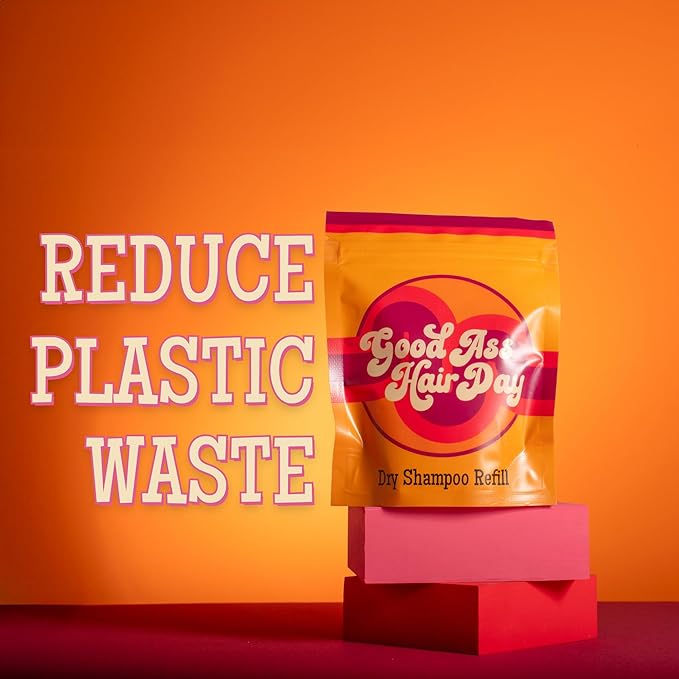 Powder Dark Dry Shampoo Bottle + Refill Bundle, All Natural, Handmade in WI