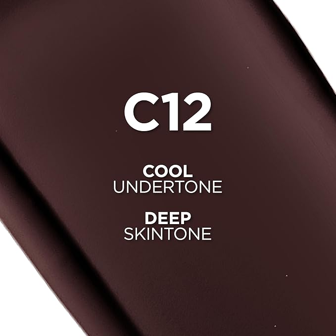 L'Oreal Paris True Match Super-Blendable Foundation, Medium Coverage Liquid Foundation Makeup, C12, Deep, 1 Fl Oz