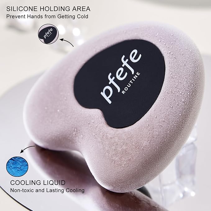 pfefe Stainless Steel Cryo Gua Sha - Gua Sha Facial Beauty Tools - Metal Skin Care Gua Sha for Body SPA Face Neck Eye