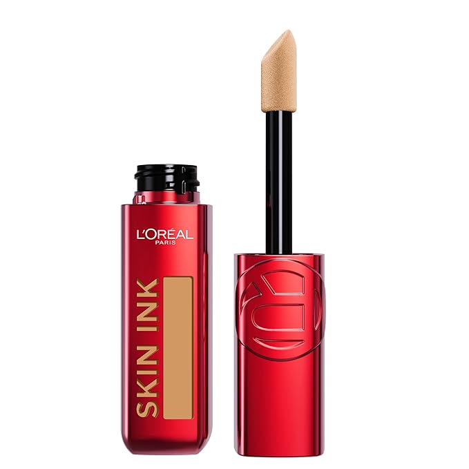 L'Oreal Paris Infallible Skin Ink 2-in-1 Foundation Concealer Hybrid Face Makeup, up to 48HR Transfer-Resistant with Buildable Light to Full Coverage, 325 Tan Warm