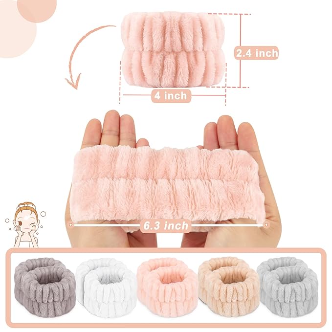 Women's microfiber face washing wrist
