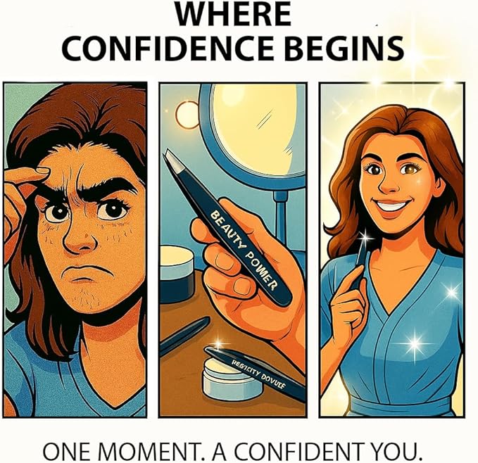 Ultra-Precision Professional Slant Tweezers for Women Facial Hair - German Stainless Steel, Lightweight Black Tweezers for Women & Men, Ideal for Eyebrow & Facial Grooming (Matte Gold)