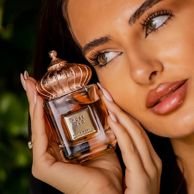 MATIN MARTIN Rose Oud for Unisex - Arabian Perfume for Women & Men - Long Lasting Fragrance with Saffron, Bergamont, Jasmine, Sandalwood, Cedar Notes - Arabic Cologne - Travel Size - 3.4 oz EDP Spray