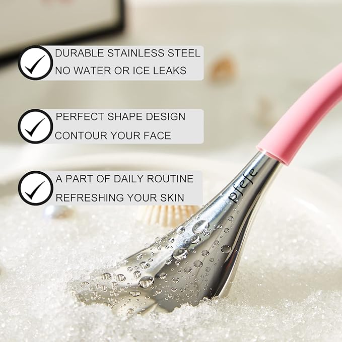 Cryo Sticks Facial Skin Care Ice Globes for Women Face Eyes, Stainless Steel Face Beauty Tools for Girls Ladies, Esthetician Supplies Cooling Spa Globes with Storage Case