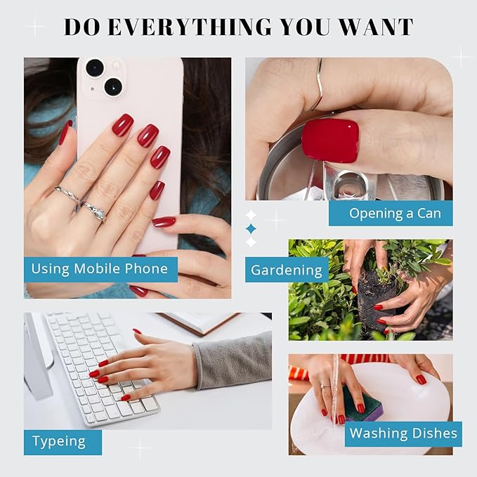 Blue Press on Nails Almond, Jofay Fashion Cat Eye Press on Nails, Soft Gel Fake Nails, Reusable & Natural Acrylic False Nails, Glue on Nails Kit for Women Girls Gift 32 Pcs