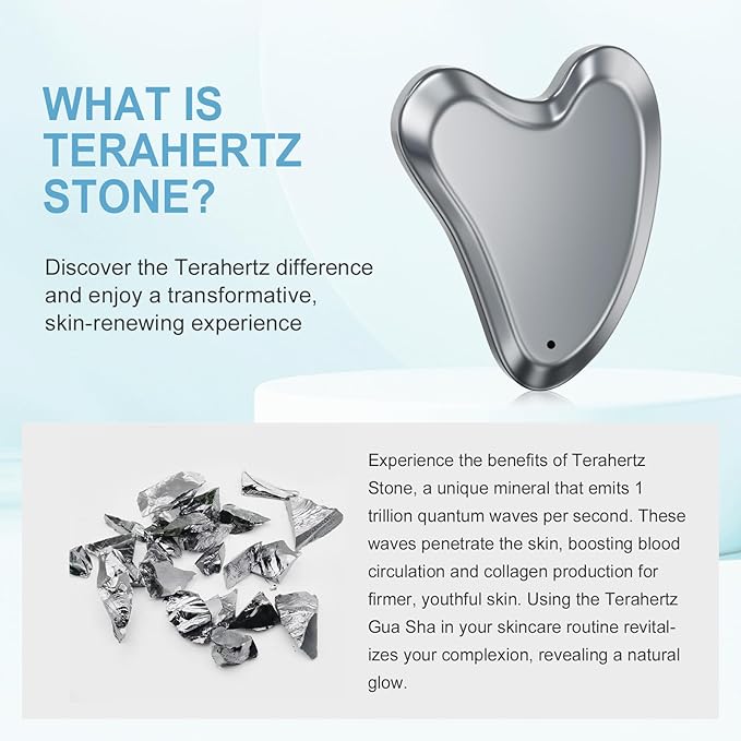 Terahertz Stone Gua Sha Mothers Day Gifts for Mom Scraping Tools Gua Sha Facial Tools Guasha Tool for Face Body Lymphatic Drainage Massager