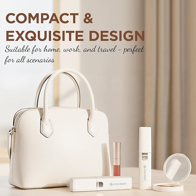 Rechargeable Facial Hair Remover for Women: 2 in 1 Electric Eyebrow and Facial Hair Remover - Suitable for Middle-aged Women’s Eyebrow, Chin, and Cheek Trimming - with Built-in LED Light (White)