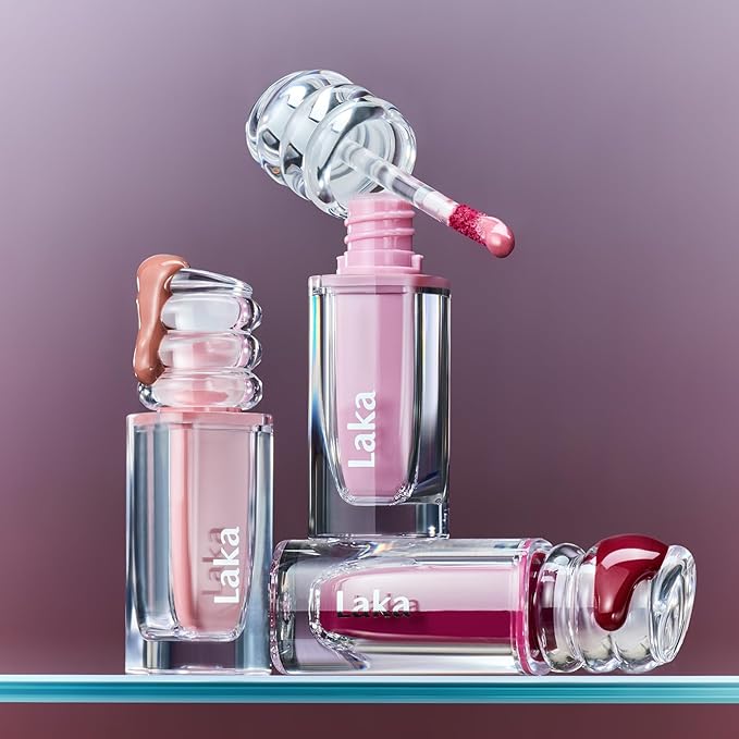 Laka Maxi Glayer Tint 3.8g/0.13oz., Glass Layer of Gloss, Ultra Glow & Vivid Layerable Pigments, High Shine Lip Oil, K-Beauty (#618 Chase)