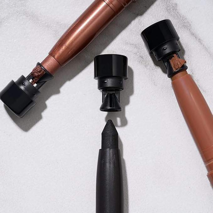 LAURA GELLER NEW YORK Kajal Longwear Kohl Eyeliner Pencil - Olive Kohl - Caffeine and Vitamin E - Smooth & Blendable Liner - Built-In Sharpener