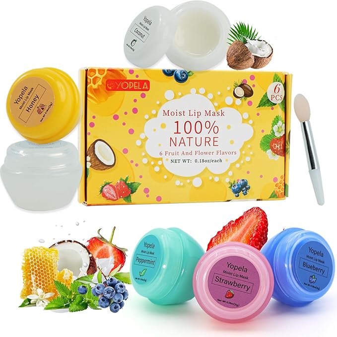 6 Pack Cute Lip Mask Sleeping oz