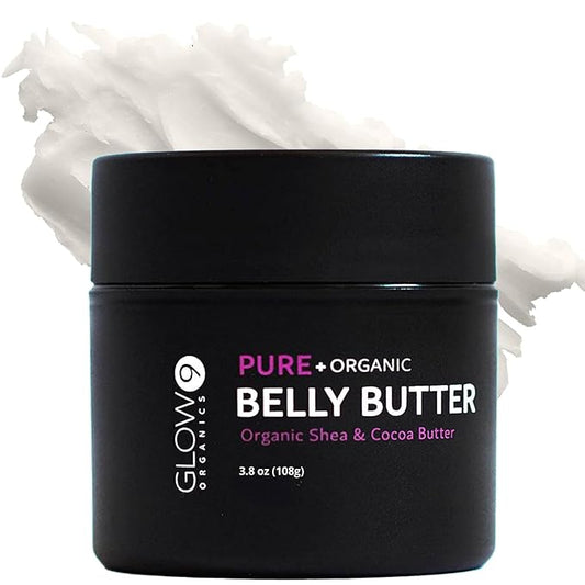 Belly Butter for Pregnancy, 100% Organic Stretch Mark Cream, Maternity Skincare for Itchy Skin & Scars, Safe Daily Ritual for Moms, 3.8oz