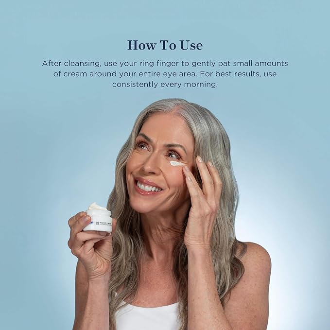 Radiate + Revive Hydrating Eye Cream- Rejuvenate Tired Eyes w/Algae to help Sagging, Hollowing, & Wrinkles- Lift Eyes, Firm Skin, Plump Complexion w/Antioxidants and Pearl Powder