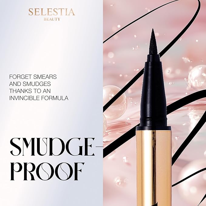 Black Liquid Eyeliner Pencil Queen Cobra – Long-Lasting – Quick-Drying, No Flaking – Thin Applicator & Intense Color – 0.016 fl.oz