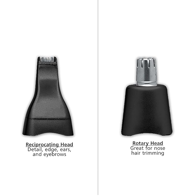 Wahl Groomsman Rechargeable Precision Trimmer for Hygienic Grooming with Rinsable, Interchangeable Heads for Eyebrows, Neckline, Nose, Ears, & Other Detailing - Model 3023284