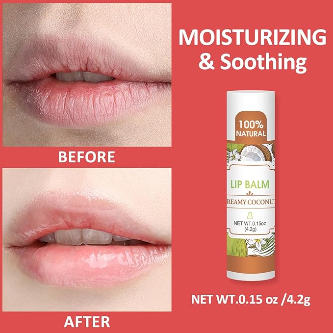 16 Pack Lip Balm, Natural Lip Balm Bulk with Vitamin E and Coconut Oil, Bulk Moisturizing Lip Balms for Dry Lips-16 Flavors