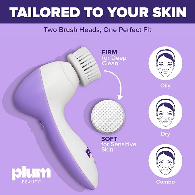 Face Scrubber Electric Facial Cleansing Brush Rechargeable, Rotating Scrubber Face Pore Cleansing Brushes for Radiant Skin, Electric Cleanser for Pores, Glow, and Daily Deep Pore Wash, Expoliator